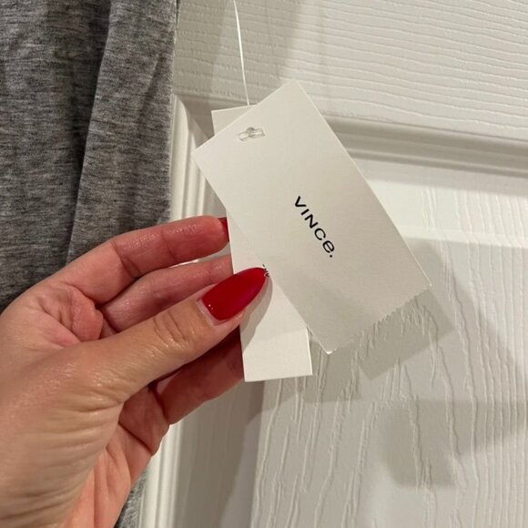 Vince Essential Pima Cotton Gray Crewneck Neck T-Shirt Size Small NWT - Picture 6 of 7